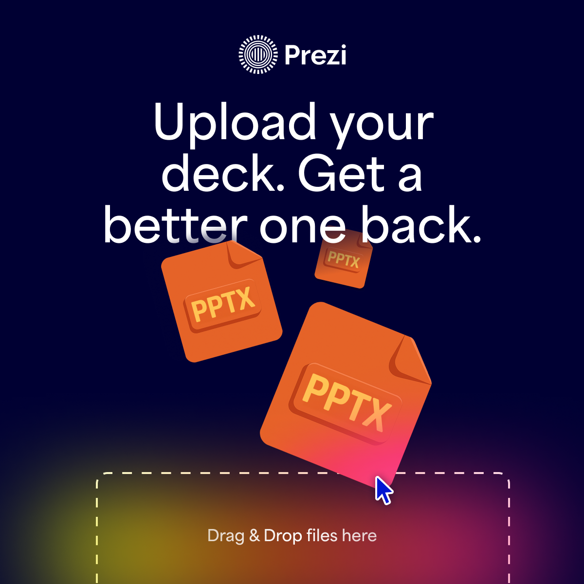 Prezi ad — Upload your deck, get a better one back